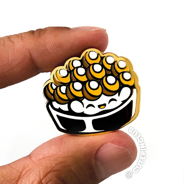 Yummy Sushi Ikura Hard Enamel Pin From CutePinClub