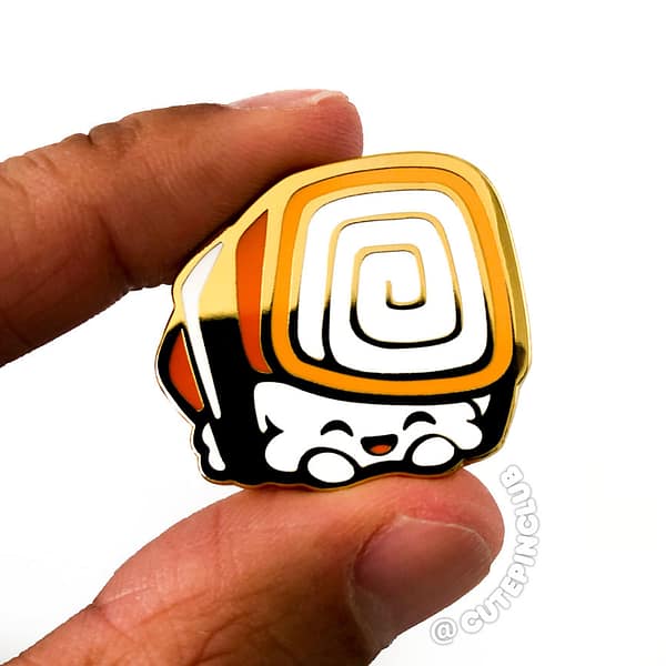 Yummy Sushi Kani Hard Enamel Pin From CutePinClub