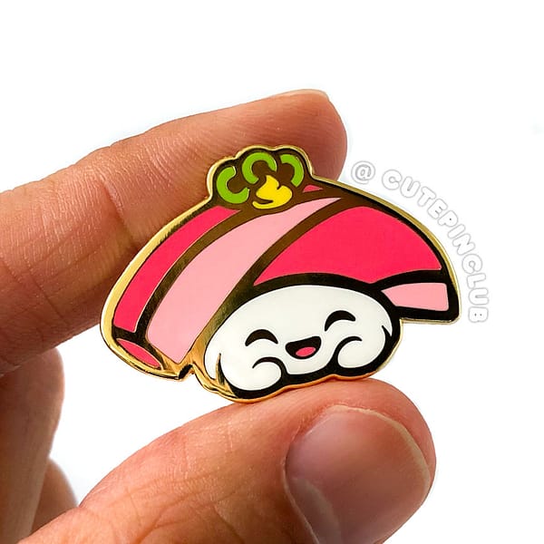 Yummy Sushi Maguro Hard Enamel Pin From CutePinClub