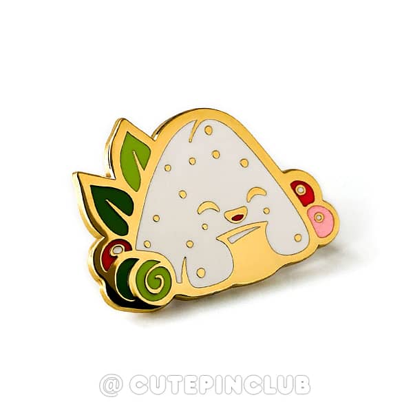 Yummy Sushi Onigiri Hard Enamel Pin From CutePinClub