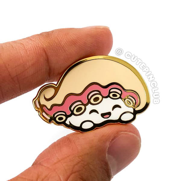 Yummy Sushi Tako Hard Enamel Pin From CutePinClub