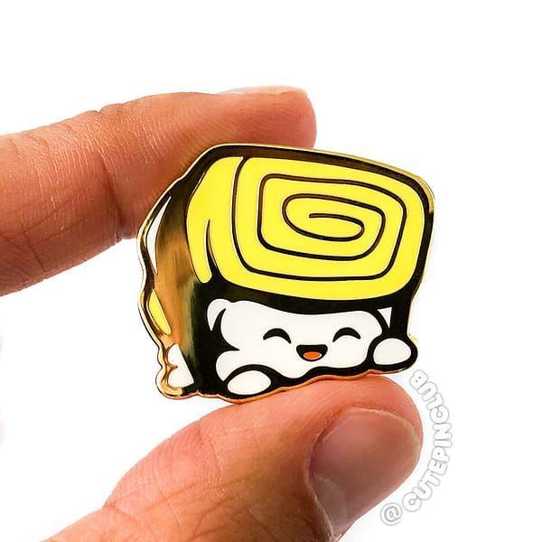 Yummy Sushi Tamago Hard Enamel Pin From CutePinClub