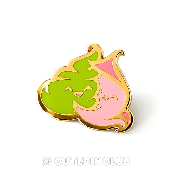 Yummy Sushi Wasabi and Ginger Hard Enamel Pin From CutePinClub