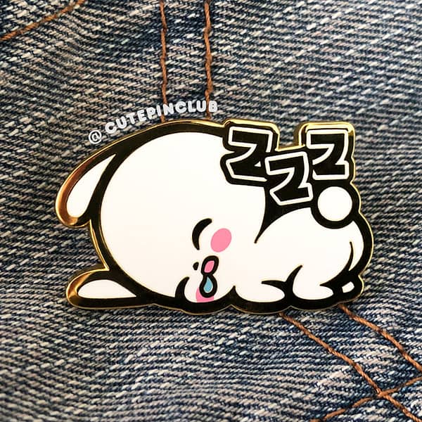 Little Cuties Sleeping Bunny Hard Enamel Pin
